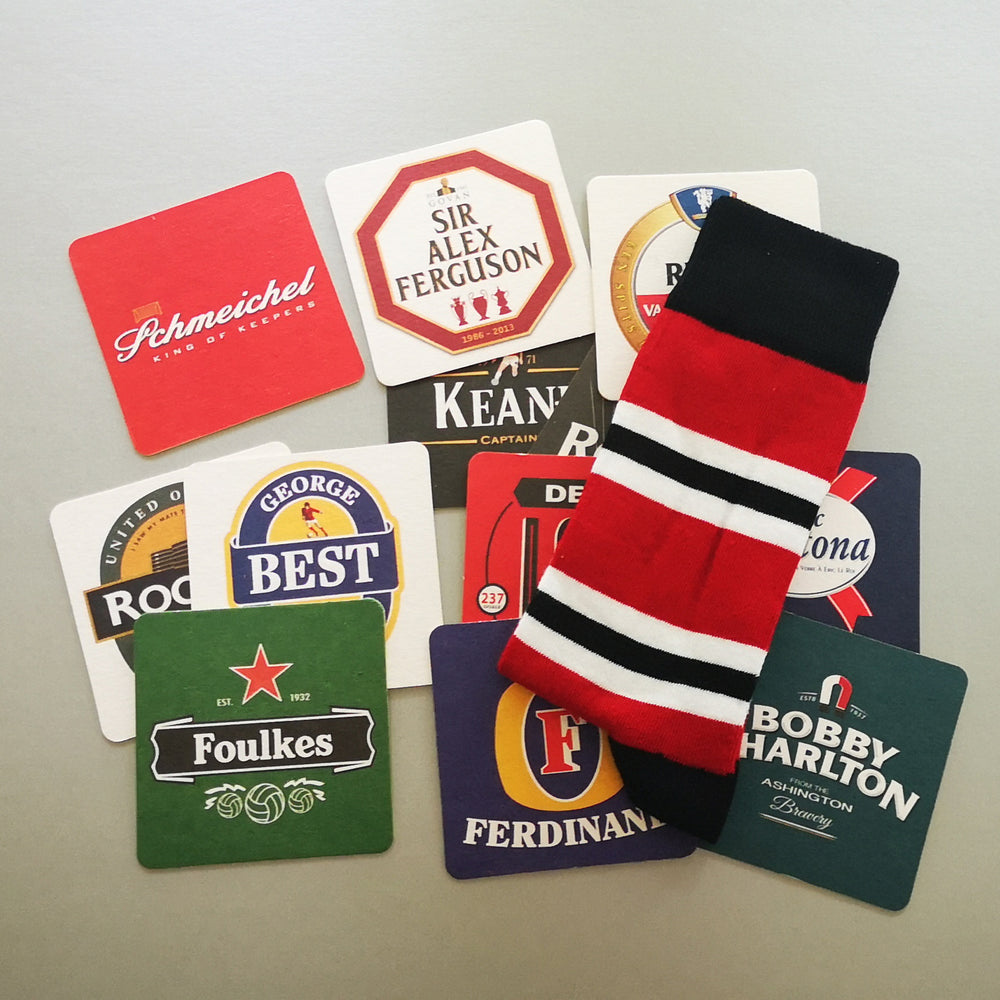 Manchester United Beermats & Socks Bundle